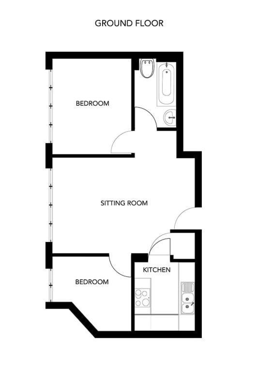 Contemporary City Centre Apartment With Parking Bath Esterno foto